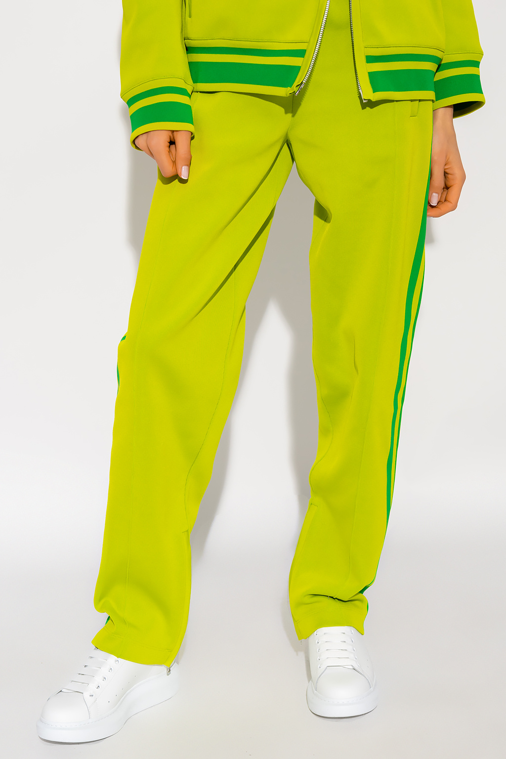 フィットネスボトムス Bottega Veneta Ivory stretch wool blend joggers Cotton-blend sweatpants in black - Bottega Veneta | Mytheresa